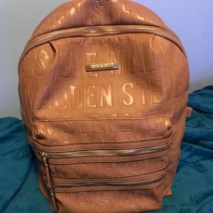 Steve Madden Brown Leather Backpack